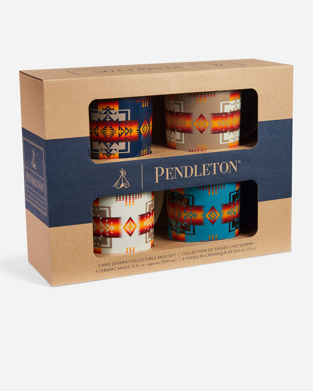 Pendleton Chief Joseph Mugs, Set of 4